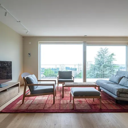 דירה Contemporary Penthouse With Cinema And Breath-taking Lakeview לוזאן